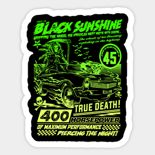 "BLACK SUNSHINE" GREEN LIME Sticker